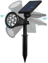 Solar Lights Outdoor Colored Waterproof 7 LED Color Changing Solar Spot Lights Landscape Spotlight for Yard Garden | Lumora