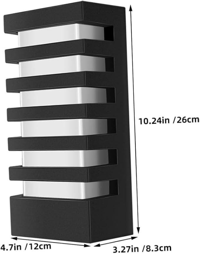 POPETPOP Led Wall Lamp 15w Black Waterproof Aluminum 85 Ip65 Rated for Indoor Outdoor Lighting