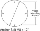 Solus SB-2403 Outdoor Surface Mount Lamp Post Base – Light or Heavy Duty Aluminum Base for 3" Poles - Black | Lumora