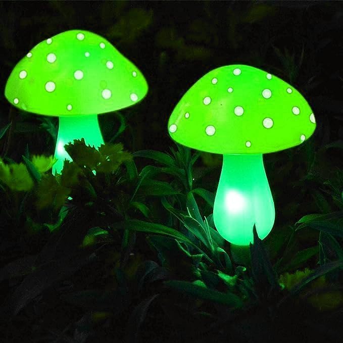 Generic Mushroom Solar Lights Outdoor, Waterproof Mushroom Landscape Lights 8 Lighting Modes Mushroom Garden Fairy | Lumora