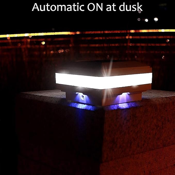 Sumaote Solar Post Cap Light, Outdoor Waterproof LED Solar Post Light Fits 4x4 5x5 6x6 Wooden Posts Fence Lights | Lumora