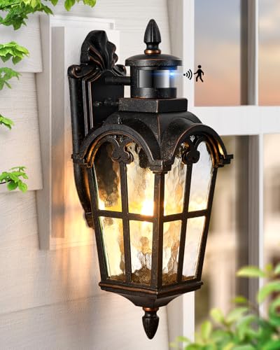 VIANIS Outdoor Motion Sensor Light, Oil Rubbed Bronze 16.4" H Aluminum