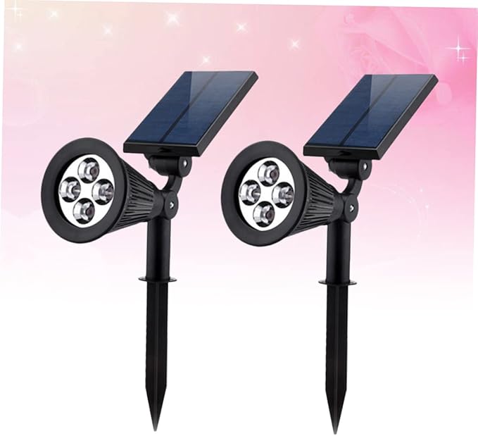 Uonlytech 2pcs Led Solar Garden Path Lights Ground Plug RGB Landscape Spotlights Outdoor Patio Lighting No Wiring | Lumora