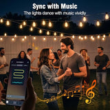 50ft-Plug-in-LED-Lights-Outdoor-Waterproof-String Lights-Patio-Outside-Porch-Backyard-Garden-Gazebo-Yard-Deck-Balcony-Party-Camping-House-Hanging-Lighting-Bulb-Remote-Bluetooth-Hanging-Edison-ST38