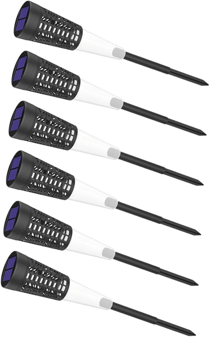 Gadpiparty 6pcs Solar Garden Pathway Lights Outdoor Lawn Courtyard In-ground Stakes Waterproof Landscape Lamp Warm Colorful LEDs for Yard Walkway Decoration