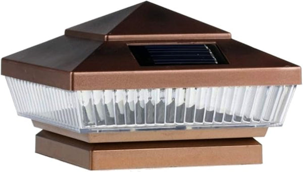 8-Pack Solar Copper Finish Post Deck Fence Cap Lights for 4" X 4" Post (3.75" X 3.75" Wood/Composite Posts) With | Lumora