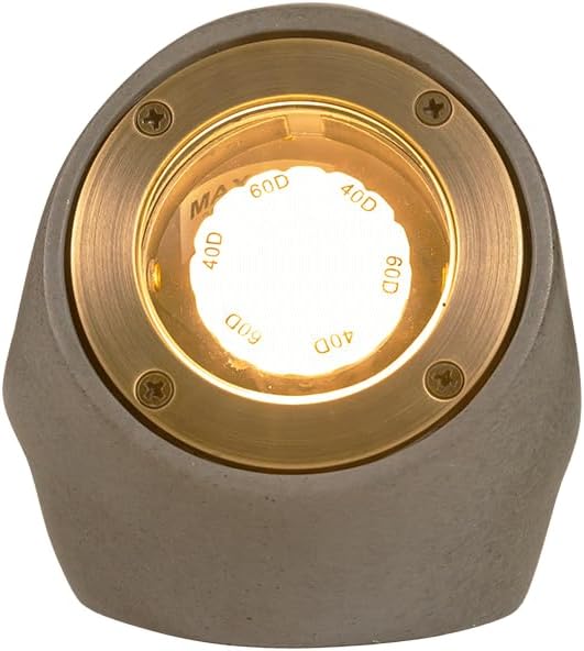 VOLT 12V Decorative Rock Outdoor Spotlight (Gray) with 4W 2700K Warm White 300 Lumen MR11 LED Bulb for Low Voltage | Lumora