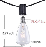 Abeja 10Ft ST38 Outdoor String Lights with 11 Clear Vintage Light Bulbs and 10 Pack ST38 Replacement Light Bulbs | Lumora