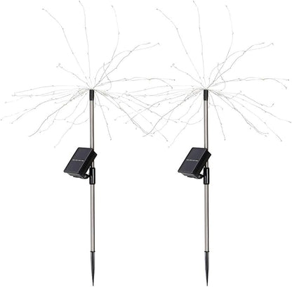 Solar Garden Decorative Lights Outdoor Solar Lawn Light Solar Pathway Light DIY Flexible Wire Warm White Colorful Light for Backyard Flower Beds Fences ABS Stainless Steel 82cm (Colorful Light)