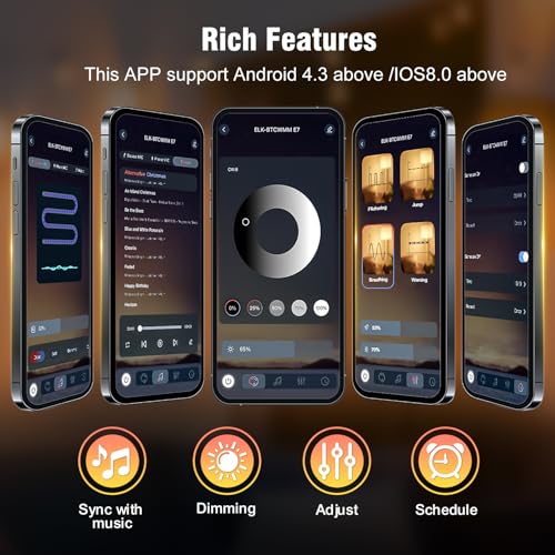 200FT Plug-in String Lights, 60 ST38 Bulbs, Bluetooth & Remote, 2700K