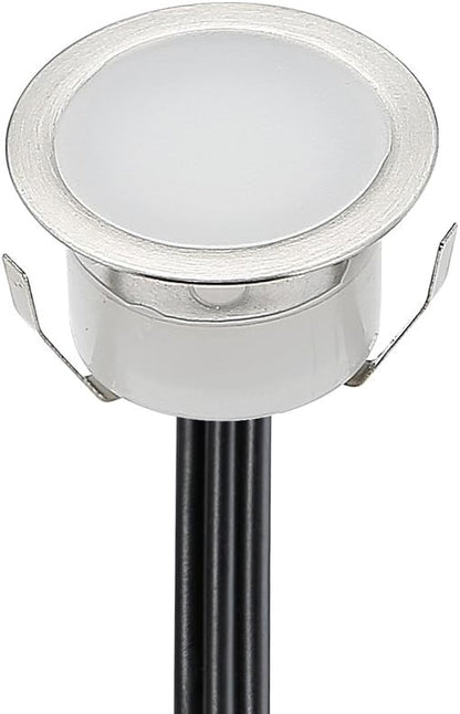 FVTLED Low Voltage LED Deck Light Waterproof Outdoor Garden Yard Decor Lamps Recessed Wood Decking Stair Landscape Pathway LED Step Lighting, Warm White