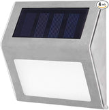 Solar Stair Lights, EpicGadget Waterproof Outdoor LED Step Lighting 3 LED Solar Powered Step Lights Stainless Steel | Lumora