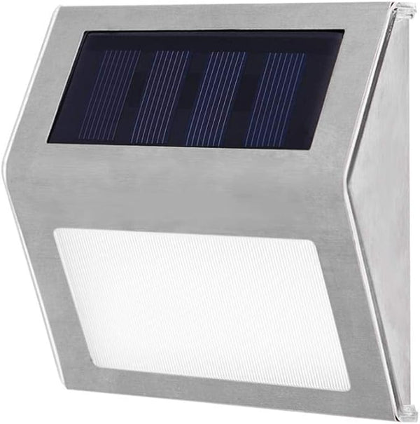 Solar Stair Lights, EpicGadget Waterproof Outdoor LED Step Lighting 3 LED Solar Powered Step Lights Stainless Steel | Lumora