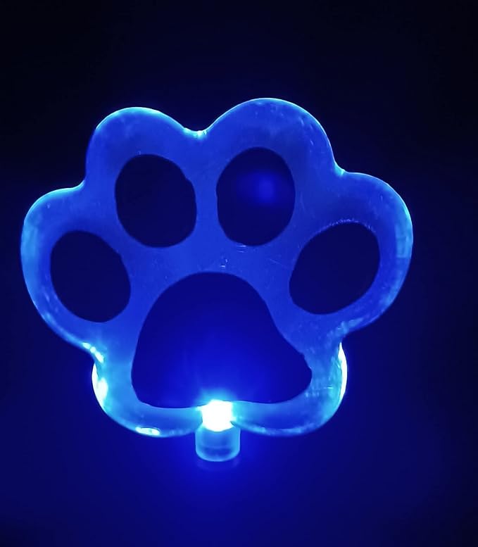 Starry Illuminate 3 PCS Solar Color Changing Dog Paw Puppy Paw Style Garden Stake Light