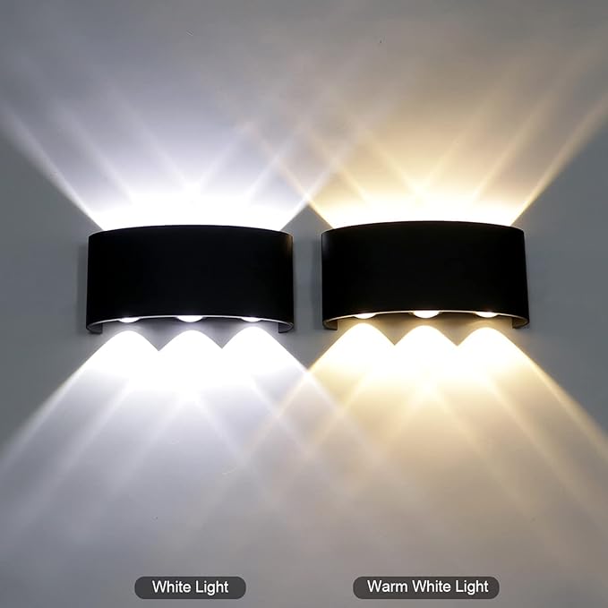 Kawell 6W Waterproof Modern Wall Sconces LED Wall Light Up Down Aluminum Wall Lamp LED Indoor Outdoor for Bathroom | Lumora