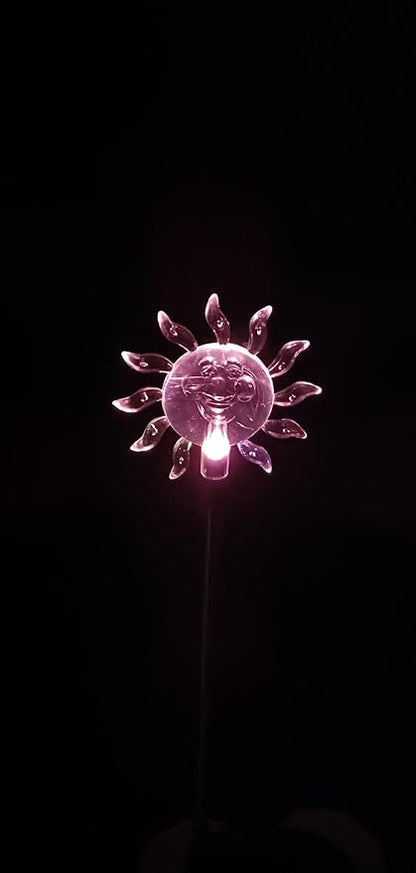 Starry Illuminate 3 PCS Solar Color Changing Style Garden Stake Light Pathway Stake Light (Sun)
