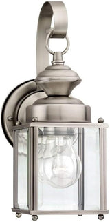 Generation Lighting 8456-965 Jamestowne Outdoor Wall Lantern Outside Fixture, One - Light, Antique Brushed Nickel | Lumora