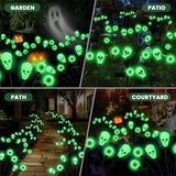 vignuto Halloween Decorations Outdoor, Scary Eyeball Lights,8PACKS 64LED,IP65 Waterproof,Halloween Decor for Garden/Yard/Patio/Lawn/Pathway(Green)