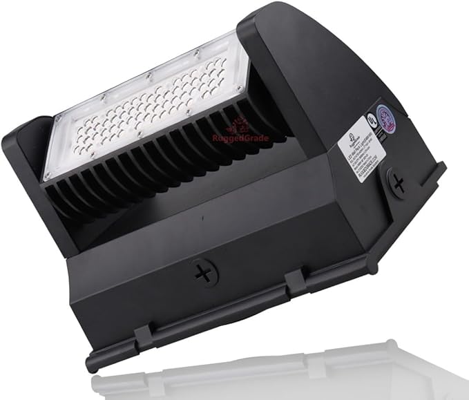 RuggedGrade 40W - Rotate IV Series LED Wall Pack - 5,700 Lumens - Color Selectable 3000K/4000K/5000K - High Efficiency 140 Lumen per Watt - Brown Color - with Photocell - DLC 5.1 Premium
