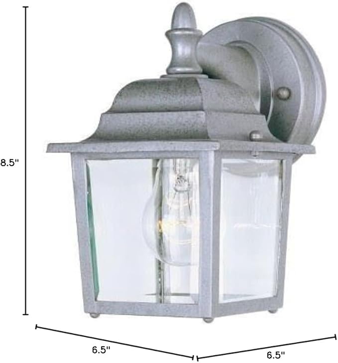 Maxim Cast-One Light Outdoor Wall Mount in Early American Style-5.5 Inches Wide by 8.5 inches high-Pewter Finish | Lumora