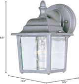 Maxim Cast-One Light Outdoor Wall Mount in Early American Style-5.5 Inches Wide by 8.5 inches high-Pewter Finish | Lumora