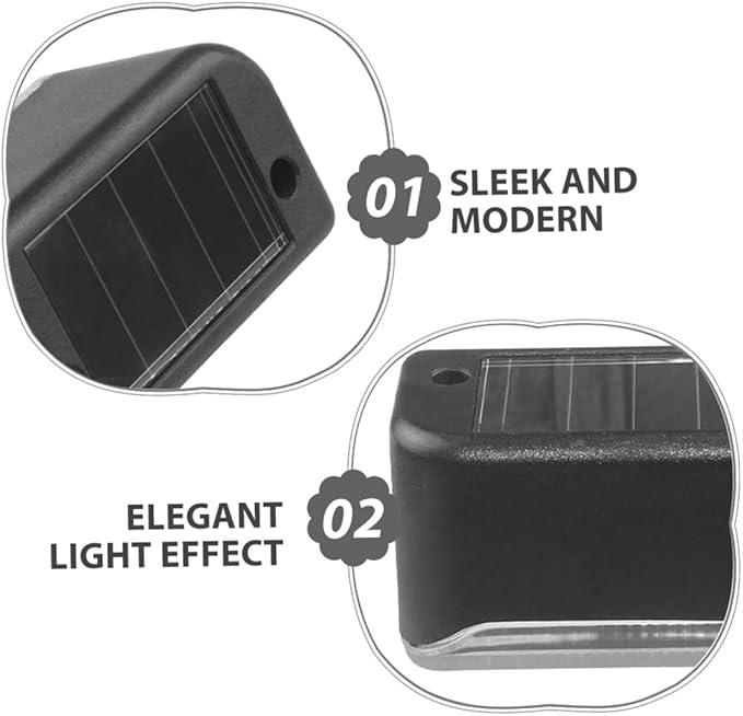 Cabilock 12pcs Solar LED Step Lights Warm White Outdoor Fence and Railing Lights Waterproof Solar Powered Deck | Lumora