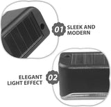 Cabilock 12pcs Solar LED Step Lights Warm White Outdoor Fence and Railing Lights Waterproof Solar Powered Deck | Lumora