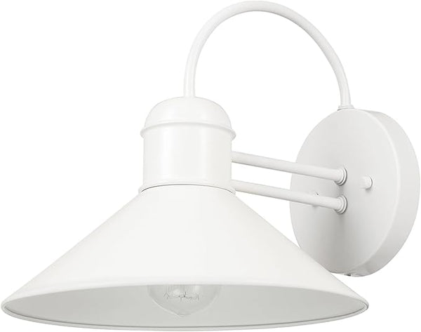 Globe Electric 44388 Novogratz x Globe Maxwell 11" Outdoor Wall Sconce, Matte White | Lumora