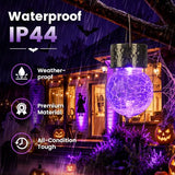GIGALUMI Halloween Solar Lights Outdoor Solar Hanging Lanterns Outside 12PC