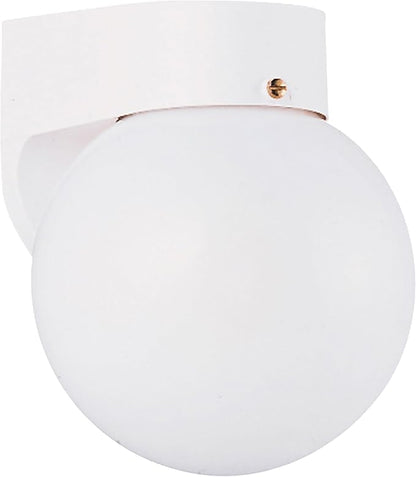 Generation Lighting 1-Light Outdoor Wall Series Traditional Outdoor Wall Lamp White 8753-15, Lovely Wall Lamp for Outdoor Decor, Wall Light Fixture Uses Standard or LED Light Bulb