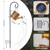1 Pack Solar Watering Can Lantern, Hanging Light Outdoor Waterproof, Hanging Lantern Decorative, Garden Decoration Gift for Women Mom