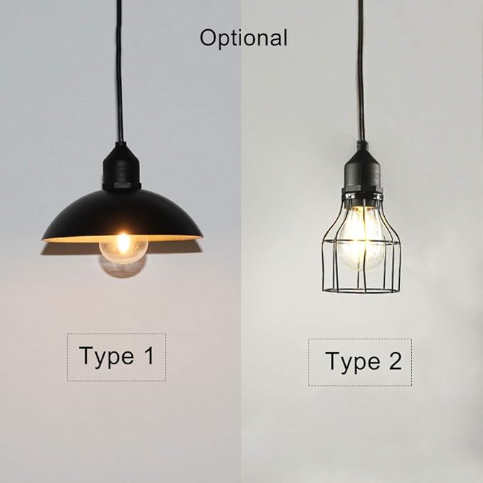 Lixada Solar Pendant Light Outdoor Hanging Light Shed Light with E27 Industrial Edison Bulb IP65 Waterproof for | Lumora