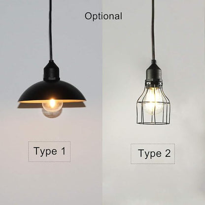 Lixada Solar Pendant Light Outdoor Hanging Light Shed Light with E27 Industrial Edison Bulb IP65 Waterproof for Garden Yard Patio Balcony Landscape