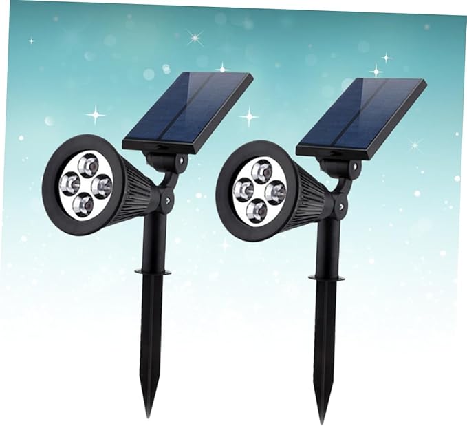 Uonlytech 2pcs Led Solar Garden Path Lights Ground Plug RGB Landscape Spotlights Outdoor Patio Lighting No Wiring | Lumora
