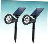 Uonlytech 2pcs Led Solar Garden Path Lights Ground Plug RGB Landscape Spotlights Outdoor Patio Lighting No Wiring | Lumora