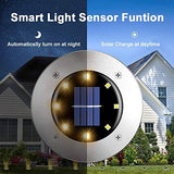 Aogist Solar Ground Lights, 8 LED Garden Disk Lights In-Ground Outdoor Landscape Lighting for Lawn Patio Pathway | Lumora