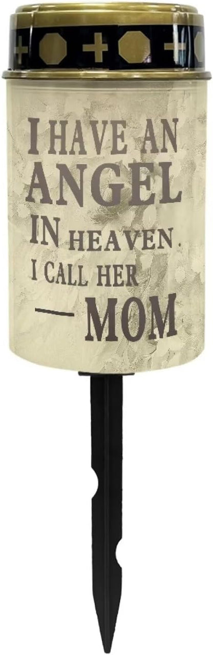 Solar Lights for Cemetery Grave Bless Waterproof Grave Decorations for Cemetery Mon Grave Garden Patio Yard Lawn Pathway Halloween Decor