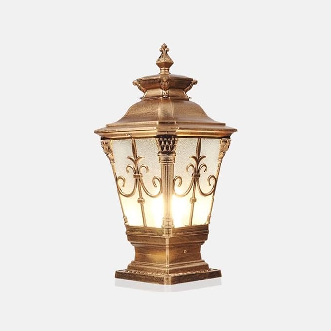 Outdoor Aluminum E27 Garden Community Square Wall Pillar Lamp Waterproof Villa Gate Light Door Column Lamp Lantern | Lumora