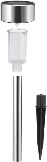12 Pack Solar Ground Light Pathway 7 Light Color Lamp Stainless Steel Silver (id: 332 078 076 dc8 fd4 | Lumora