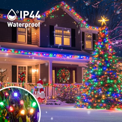 JMEXSUSS 500 LED Multicolor Christmas Tree Lights Plug in