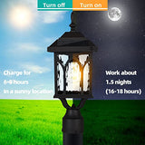 Dusk to Dawn Solar Lamp Post Light,18.5in, Matte Black