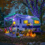 JMEXSUSS 400 LED Purple and Green Halloween Lights