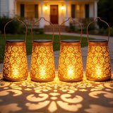 LeiDrail Butterfly Solar Lanterns, Outdoor Hanging Garden Lights, 4 Pack
