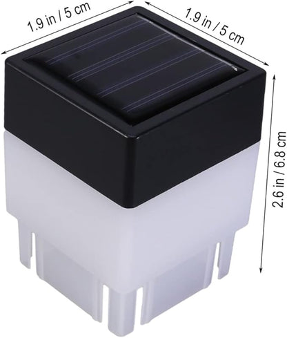 DOITOOL Outdoor Solar Fence Lights Auto Day/Night Sensor Corridor Garden Lamp Waterproof 2 Pack White LED Landscape Lighting