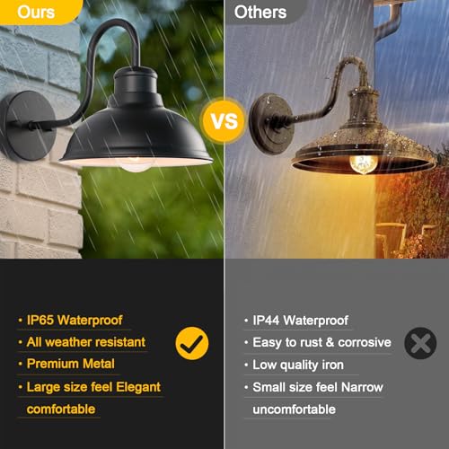 Barn Light Outdoor Wall Lights 8" Exterior Lighting Fixtures 2 Pack