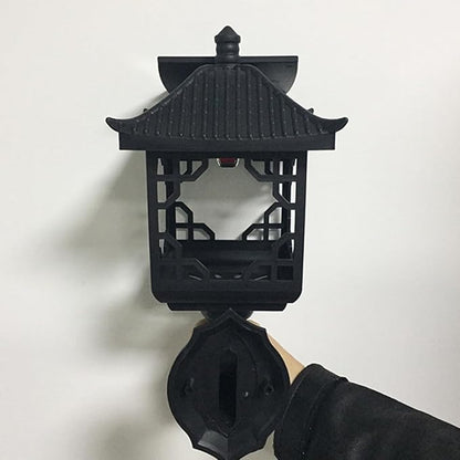 LIFKOME Solar LED Wall Lights Outdoor Waterproof Wall Sconce Solar Porch Lamp with Black Shell for Yard and Front Door Lighting