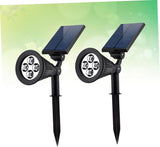 Uonlytech 2pcs Led Solar Garden Path Lights Ground Plug RGB Landscape Spotlights Outdoor Patio Lighting No Wiring | Lumora