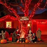 JMEXSUSS 200LED Red Christmas Lights, 66ft Halloween String Lights, Plug in
