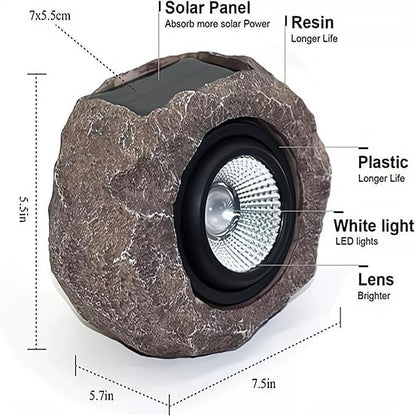Solar Rock Lights Outdoor – IP65 Waterproof Solar Spot Lights for Yard, Path, & Landscape – Auto On/Off for Garden,Sidewalks, Patios & Outdoor Decor (1)