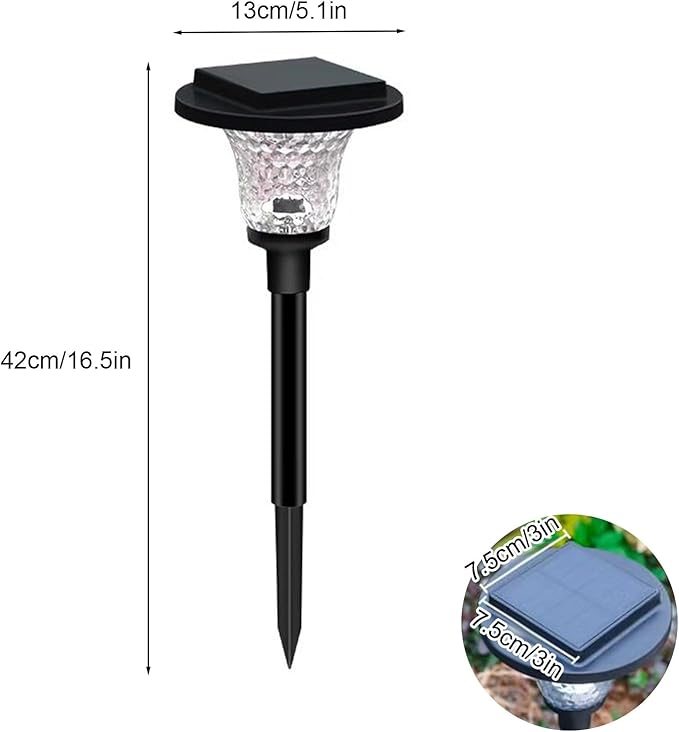 Solar Pathway Lights Waterproof, Warm Yellow Solar Post Cap Lights Auto On/Off, Outdoor Landscape Path Lights for Driveway Balcony Garage Patio